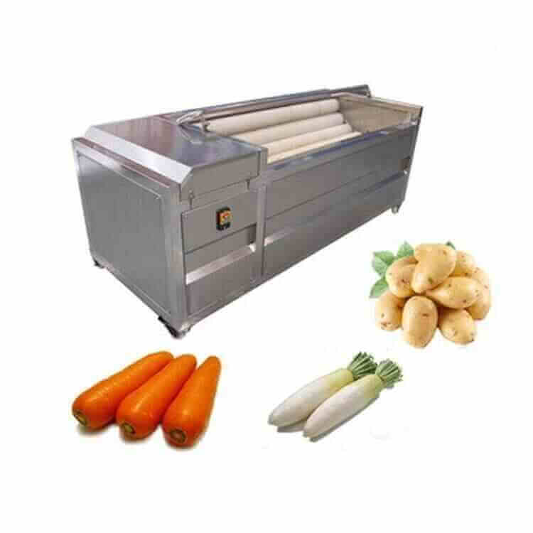 Cleaning and peeling machine