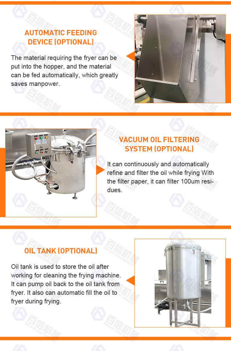 Automatic Stirring Batch Fryer Machine - Baixin